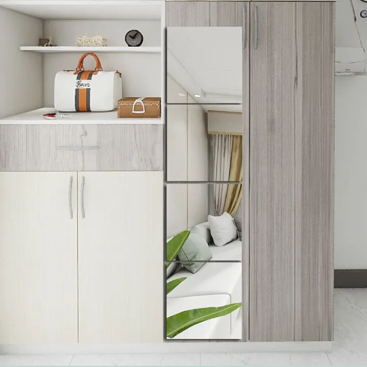 4Pcs%20Acrylic%20Mirror%20Wall%20Stickers%20Thicken-2mm%20Mirror%20Sheeting%20Decor%20Self-adhesive%20DIY%20Wall%20Sticker%20for%20Wardrobe%20Bathroom%20Home%20-%20Image%204