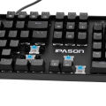 IPASON Mechanical Keyboard 104-key Metal Gaming Keyboard Blue Switch N-key Rollover Backlit Keyboard for Office and Game Use.