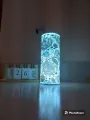 Handmade Lamp Shade Soft light and glosy finish Transpoart paper wity PVC Bright LED. 