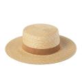 Boater Hat For Women Summer Beach Hat Unisex Flat Straw Hats Protection UV Shade Hat Ladies Wide Brim Sun Hats.
