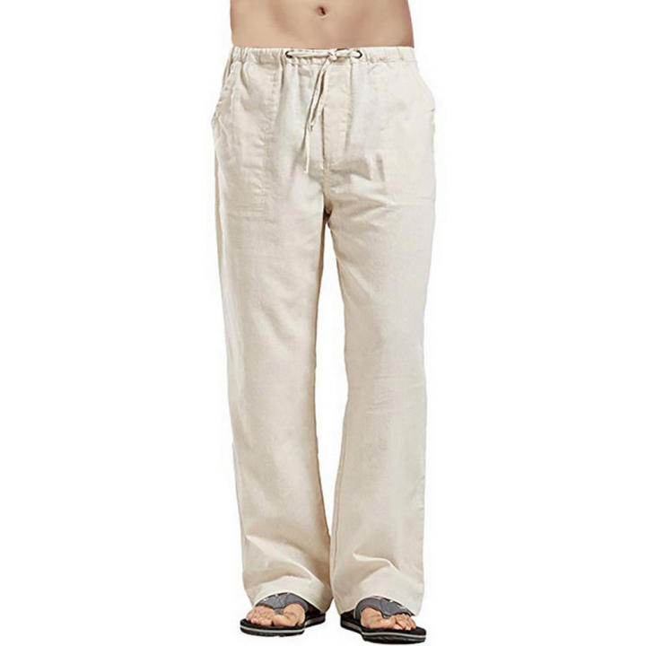 Cotton%20Linen%20Pants%0AStraight%20Wide%20Leg%20Pants%0AElastic%20Waists%20Trousers%0ALoose%20Long%20Pants%0AMen's%20Trousers%20-%20Image%203