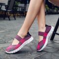 Plus size women's shoes summer hand-woven shoes flat light women's shoes Korean version breathable sandals athleisure single shoes trend.