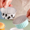 10Pcs/Set Reusable Round Aluminum Foil Tin Cup Pudding Cake Mold Air Fryer Tinfoil Box Small Baking Tray Baking Pastry Tools.