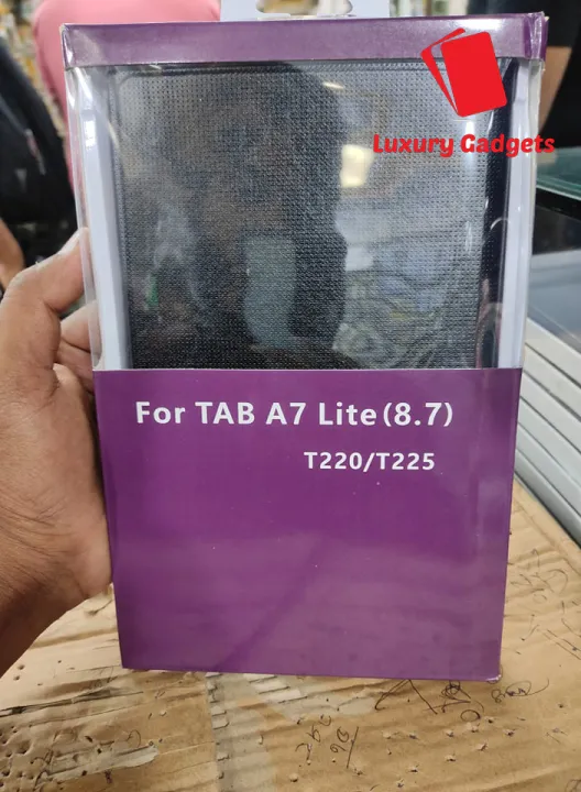Samsung%20Galaxy%20Tab%20A7%20Lite%20SM%20T220%20SM%20T225%20T220%20T225%208.7"%20Luxury%20Horizontal%20Flip%20Leather%20Cases%20With%203%20folding%20Holder%20Silk%20Texture%20Covers%20-%20Image%204