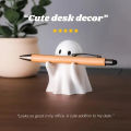 Cute Creative Ghost Pen Holder Portable Halloween Ghost Figurine Funny Decorative Little Ghost Statue.