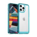 tzmar for iPhone 15 Pro Candy Color Hard Case Transparent Shockproof Back Phone Cover.