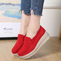 British style women's wedge heels small size single shoes women's high heels mom grinding noisy leather soft sole autumn platform rocker shoes 42. 