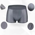 4pcs/Box Men Mesh Breathable Briefs Solid Color Underwear Comfortable Boxers.