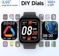 QCY GS Smart Watch 2.02 inch HD 60Hz Display Bluetooth Calling IPX8 Waterproof 24 Hours Heart Rate Monitor SPO2 Sensor 100+ Sports Modes Smartwatch. 