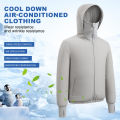 Electric fan jacket 3 speed control long sleeve Cooling jacket Quick dry cooling fan jacket Temperature Work Sunscreen clothing. 