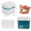 Denture Box Bathroom Denture Cup False Tooth Holder Moistureproof Mouthguard Cleaning Dental Organizer Storage Box for Travel.
