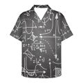 Scientific Formula Blackboard Pattern Prints Brainiac Men Summer Breathable Hawaiian Shirt Camisa Masculina Avocado Casual Male. 