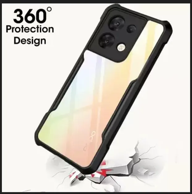 OPPO%20RENO%209%20Protective%20Black%20Border%20Crystal%20Clear%20Xundd%20Mobile%20Back%20Case%20Cover%20-%20Image%202