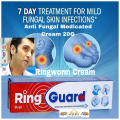Ring Guard Anti Fungal Cream Tube Of 12g for Ringworm Treatment - Antifungal Care.
