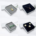 Three Layers Of Appearance White Filled Paper With Black Velvet And Gray Velvet Can Put Ring Earrings Necklace Jewelry Box.