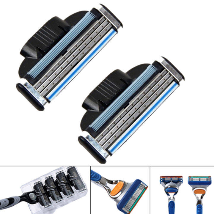 4PCS Mens Razor Blades For Gillette Fusion 3-Layer Refills Shaver Replacement
