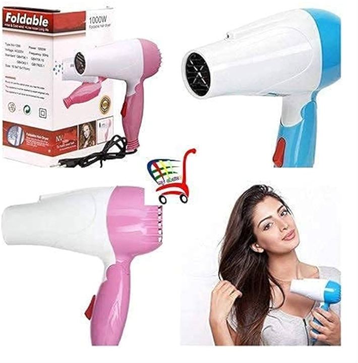 Nova Nv-1290 1000 Watts Foldable Hair Dryer For Men & Women Professional Electric