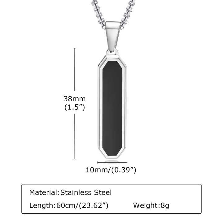 Stainless%20steel%20Black%20%20Square%20Pendant%20Necklace%20Chain%20For%20Men%20-%20Image%203