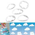 5Pcs Cloud Cake Cookie Biscuit Cutter Fondant Mold Decorating DIY Baking Tool. 
