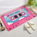 Retro Classic Cassette Music Tape Soft Mats Rugs Home Entrance Carpet Bedroom Toilet Bathroom Door Absorbent Non-Slip Foot Pad. 