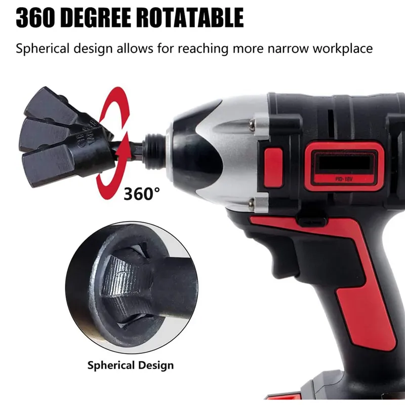 6PC Wobble Socket Adapters Universal Joint Swivel Socket Set, 1/4