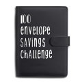 100 Envelope Challenge Binder, A5 Binder,Budget Book with Cash Envelopes,100 Envelopes Saving Challenge to Save 5,050 Durable Easy Install Easy to Use.