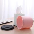 Household Round Paper Box Plastic Tissue Box Suitable For Kitchen Restaurant Bathroom Tissue Boxes Housewear Furnishings. 