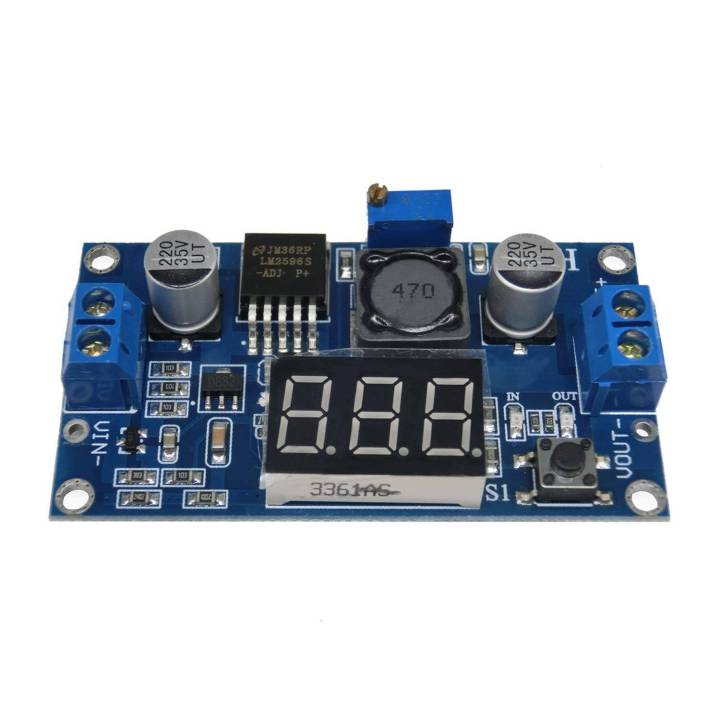 HW-319 LM2596 Power Module With LED Voltmeter DC-DC Adjustable Step-Down Module With Digital Display