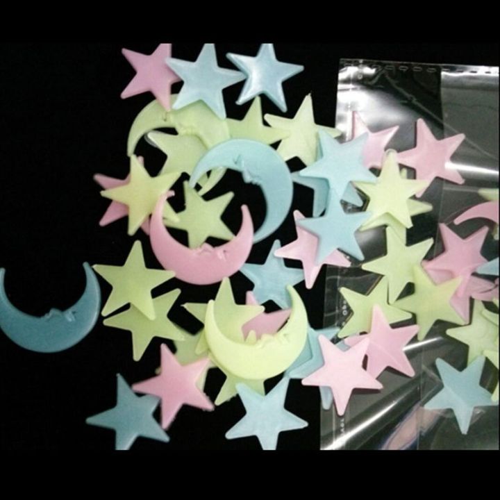100Pcs%20Moon%20Star%20Wall%20Sticker%20Bedroom%20Fluorescent%20Glow%20In%20The%20Dark%20Stars%20%203D%20Stickers%20Home%20Decor%20Kids%20Gifts%20-%20Image%205