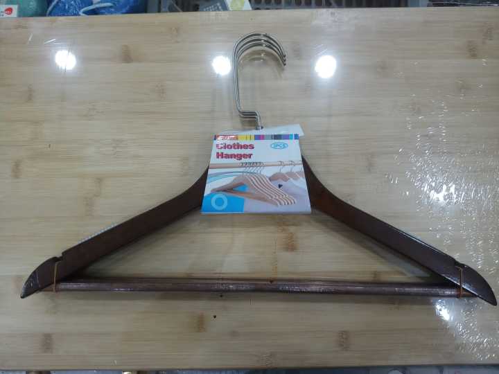 Wooden%20Coat%20Hangers%20Pack%20of%203%20Suit%20Hangers%20Natural%20Finish%20Clothes%20Hangers-Light%20Wood%20-%20Hanger%20-%20Image%203