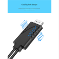 2 in 1 USB Female to -Compatible Male HDTV Adapter Cable 1080P Digital AV HD TV Projector Displays Converter Replacement Spare Parts Accessories. 