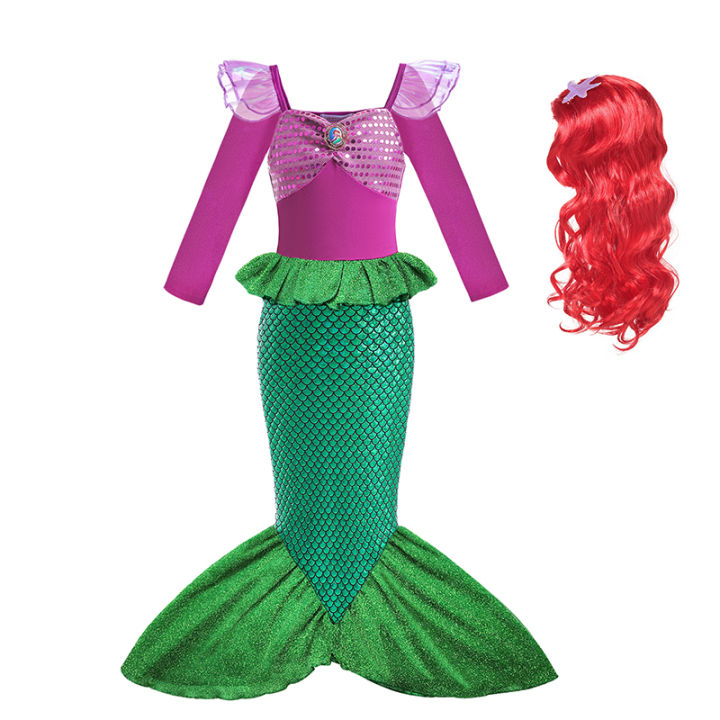 Little%20Mermaid%20Ariel%20Princess%20Costume%20Kids%20Purple%20Dress%20For%20Girls%20Cosplay%20Children%20Carnival%20Birthday%20Party%20Mermaid%20Dress%202-10T%20-%20Image%203