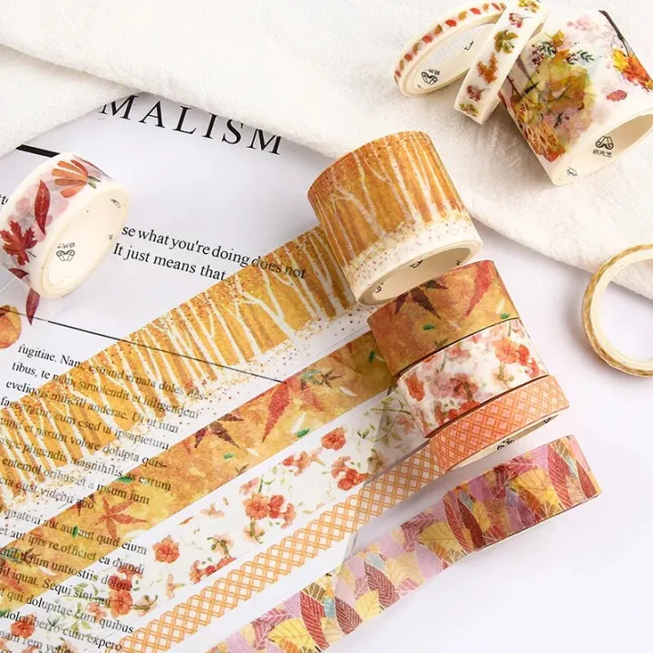 10pcs%20Sea%20and%20Forest%20Series%20Washi%20Tape%20Set%20Japanese%20Paper%20Stickers%20Scrapbooking%20Flower%20Adhesive%20Washitape%20Stationary%20-%20Image%204