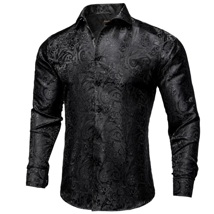 Men's%20Long%20Sleeve%20Black%20Paisley%20Silk%20Dress%20Shirts%20Casual%20Tuxedo%20Social%20Shirt%20Luxury%20Designer%20Men%20Clothing%20-%20Image%202