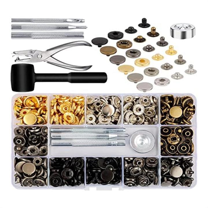 Clasps Snap Button Jewelry Supplies Leather Snap Fasteners Kit