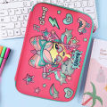 Qitong Music Queen 3D Pencil Case pencil Box with Compartments - Kids Large Capacity School Supply Organizer Students Stationery. 