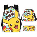 Pokemon Pikachu Kids Backpack Cartoon Pikachu Print Pencil Case Crossbody Bag Set Boy Shoulder bag Student Schoolbag Gifts. 