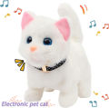 New Walking Kitty Plush Toy Electric Interactive Cat Stuffed Animal Meowing Tail Wagging Head Nodding Cat Pet Toy For Kids Gift. 
