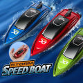 Mini Rc Boat 5km/h Radio Remote Controlled High Speed Ship With Led Light Palm-boat Summer Water Toy Pool Toys Models Gifts. 