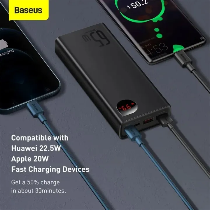 Baseus%2065W%20Power%20Bank%2020000mAh%20Portable%20Charging%20Powerbank%20Mobile%20Phone%20External%20Battery%20PD%20QC%203.0%20Charger%2022.5W%20For%20iphone%20-%20Image%203