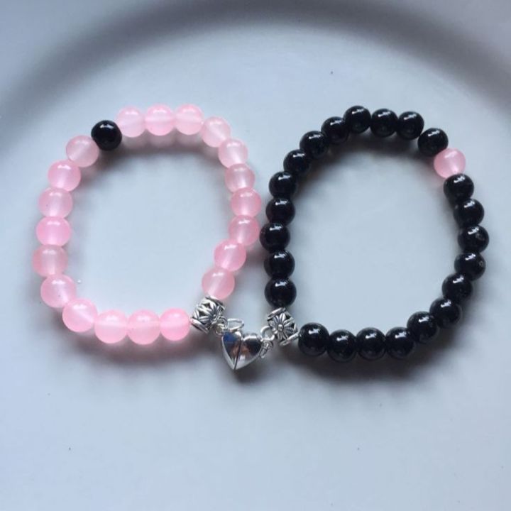 Couple Magnetic Heart Charm Bracelet Stylish Matching Jewelry