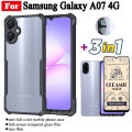 3 in 1 Samsung Galaxy A07 4G Shockproof Phone Case For Samsung Galaxy A 07 A0 7 A17 Tempered Glass Screen Protector and Lens Film and Back Film. 