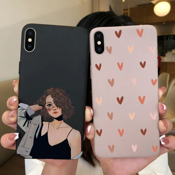 For%20iPhone%20X%20XR%20XS%20Max%20Case%20Fashion%20Cartoon%20Cute%20Girl%20Daisy%20Flower%20Cute%20Black%20Soft%20Phone%20Back%20Cover%20For%20iPhoneX%20Xr%20Xs%20Funda%20Capa%20Mascaraara%20-%20Image%205