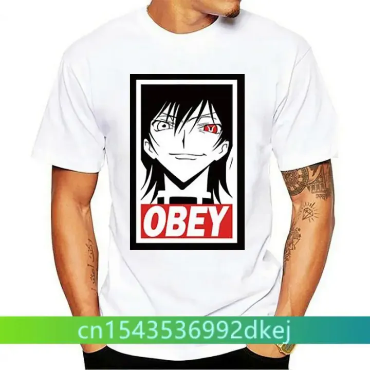 Code Geass Lelouch anime inspired menprinted T-shirt Slim fit cotton tee men cotton T-shirt printed T shirt top tee