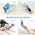Aluminum Alloy Adjustable Portable Folding Notebook Stand Foldable Laptop Stand - Dhaka Shopping Zone. 