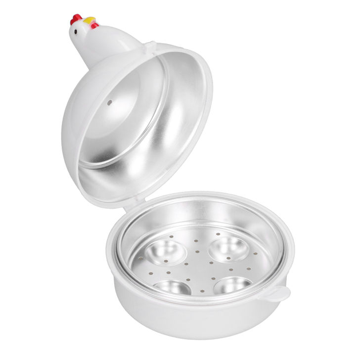 Egg Cooker 4 Eggs Chicken‑Shaped Heat Resistant Microwave Boiler For