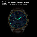 LouisWill Watches Fashion Men Watches Business Casual Wristwatches Leather  Watch Quartz Watch Chronograph Watches Luminous Pointers Watch True Three-eye Watch 3ATM Waterproof Watch With Calendar. 