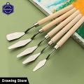 Wooden Palette spatula Set For Painting Artwork Pack of 5. 