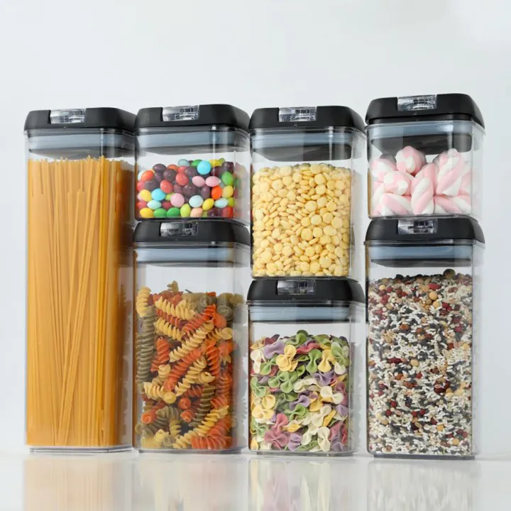 GC%207%20Piece%20Food%20Storage%20Container%20Set%20With%20Marking%20Pen,%20Sticker,%20Measuring%20Spoon%20Durable%20And%20Impact%20Resistant%20Airtight%20Clear%20Canisters%20For%20Kitchen,%20Pantry%20-%20Image%2010