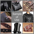 340 Sets Leather Rivet Kit Rivets Leather Double Hat Rivets Apparel Fabric for Repairing Clothes Shoes Bags Belts Easy Install C. 